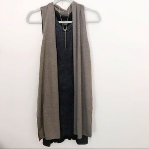 See You Monday washed charcoal swing dress medium